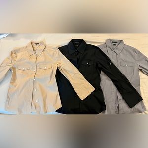 Theory Women's Button-Up Shirts - Cream, Black, Gray